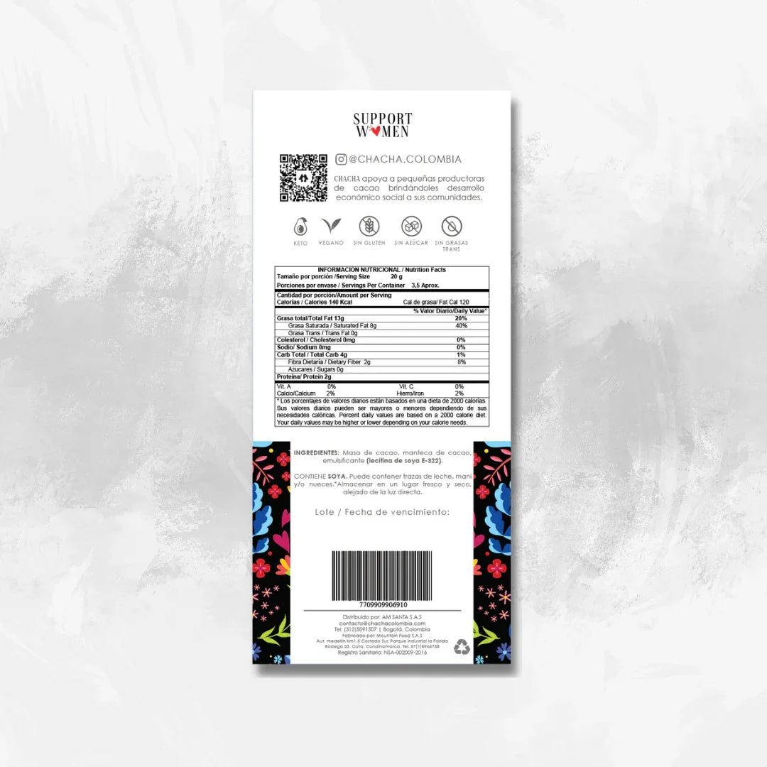 Chocolate Extra Dark - 100% Cacao - Chacha