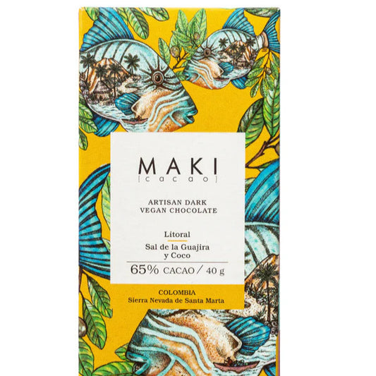 Litoral Chocolate Artesanal 70% Sal Marina & Coco 🧂🥥