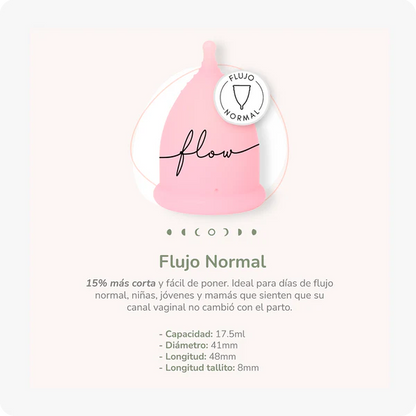 Copa Menstrual | 100% Silicona Médica para Flujo Regular